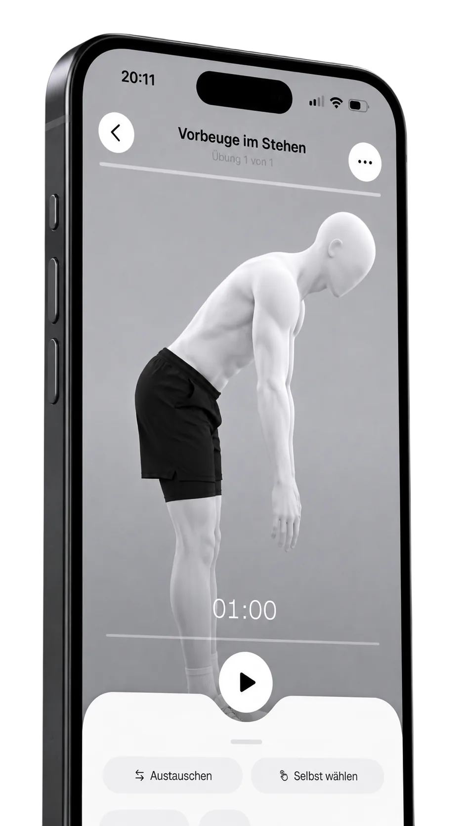 Dritter Screen der SitBetter-App